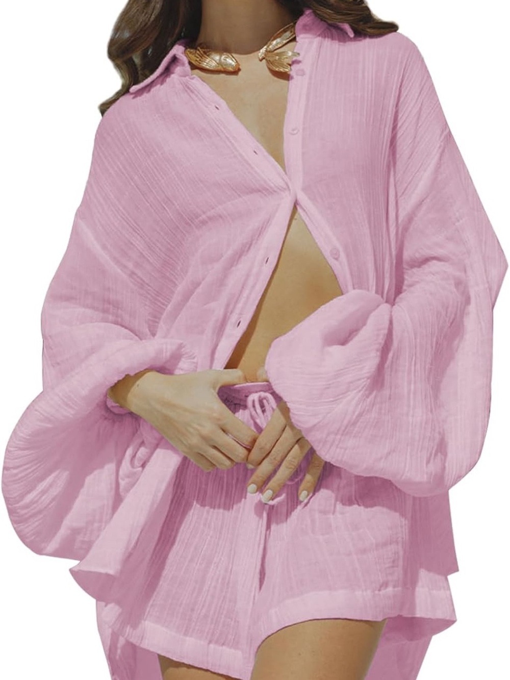 Women's Pink Two-Piece Set